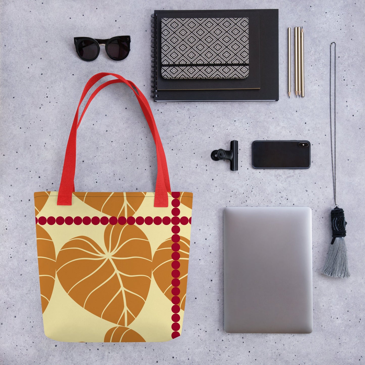 Golden Elephant Leaf Tote bag - JOYTOWNE LLC