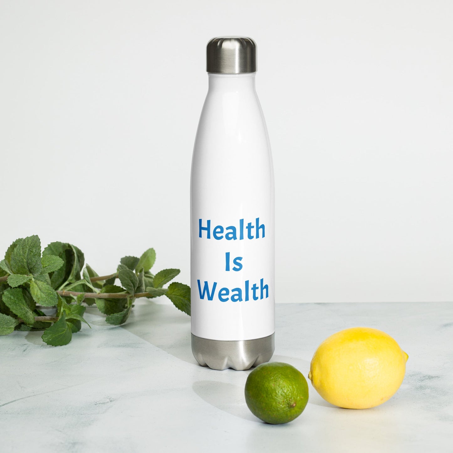 Health is Wealth Stainless steel water bottle - JOYTOWNE LLC
