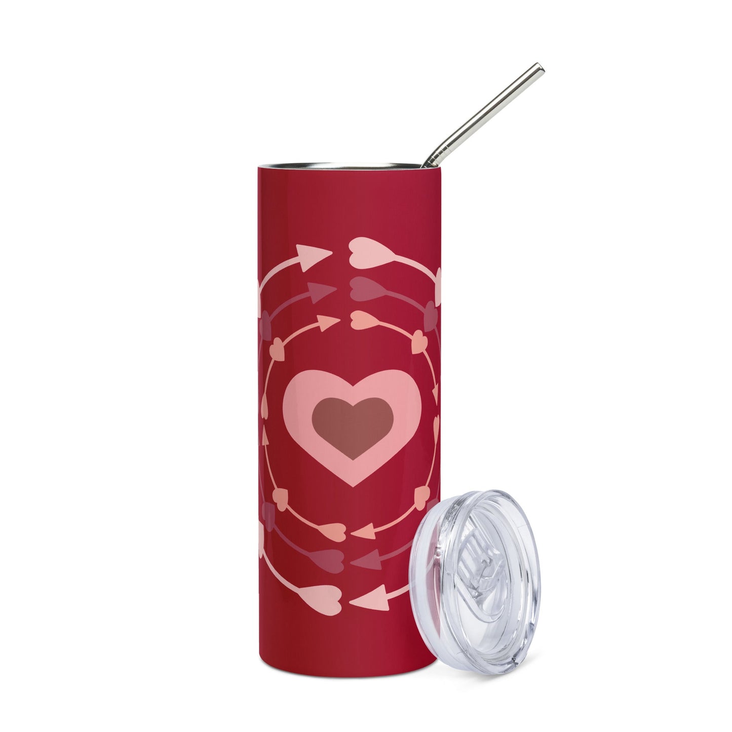 Pink Heart Stainless steel tumbler - JOYTOWNE LLC