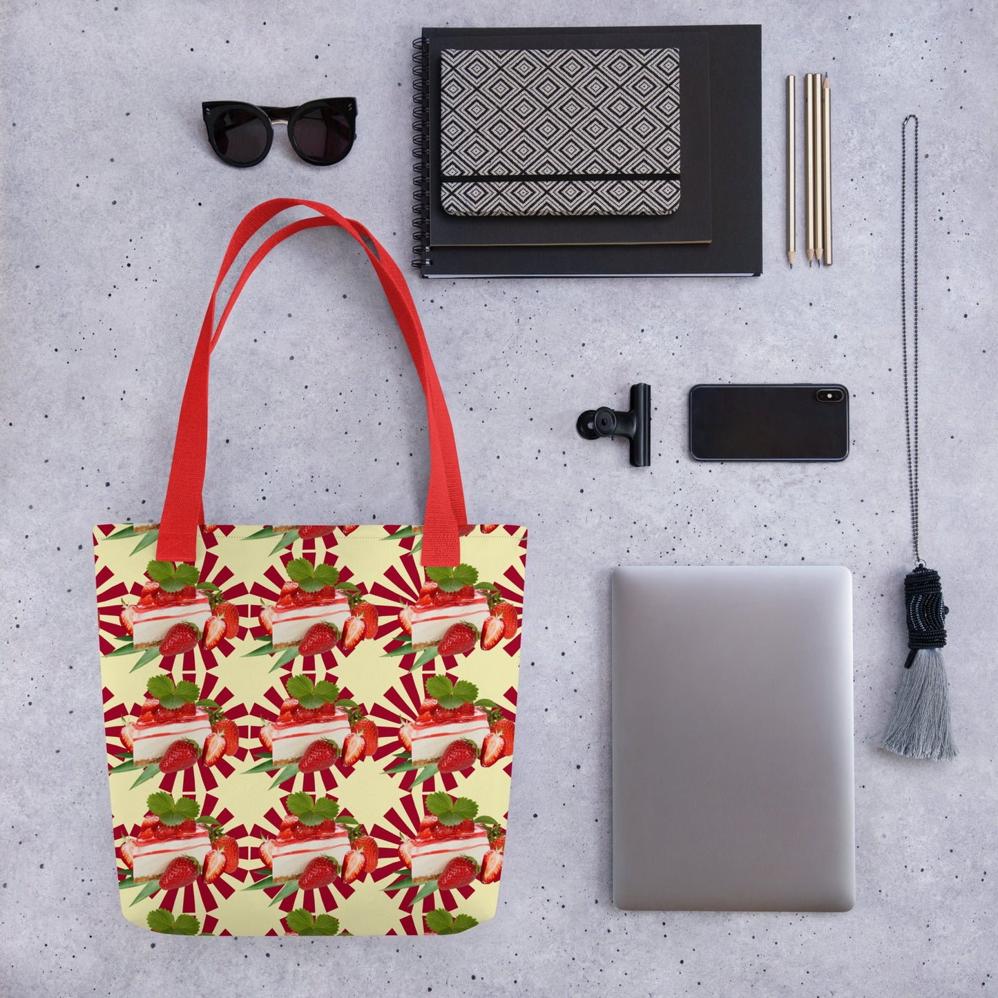 Strawberry meets Peppermint Tote bag - JOYTOWNE LLC