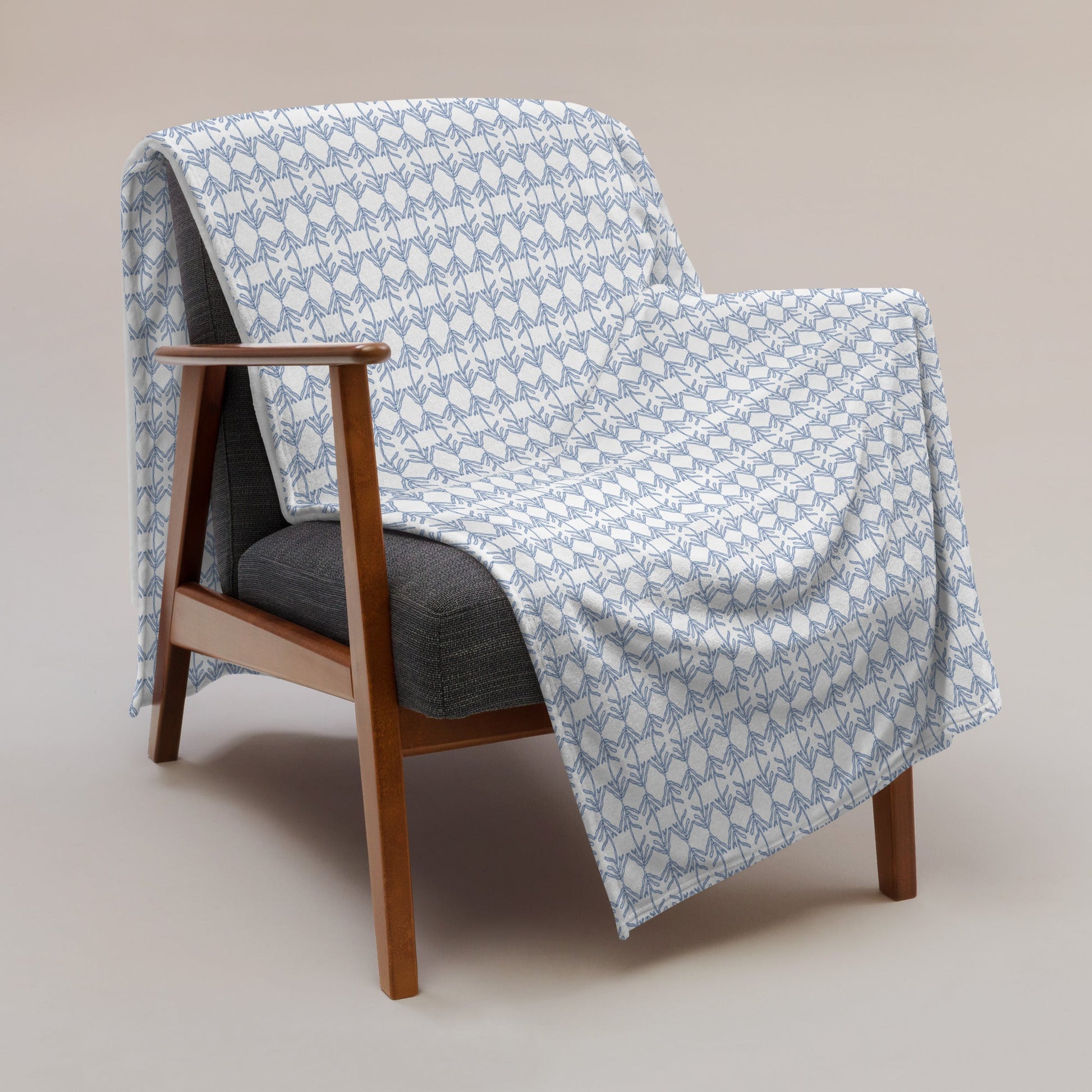 Light Grey and White Throw Blanket - JOYTOWNE LLC