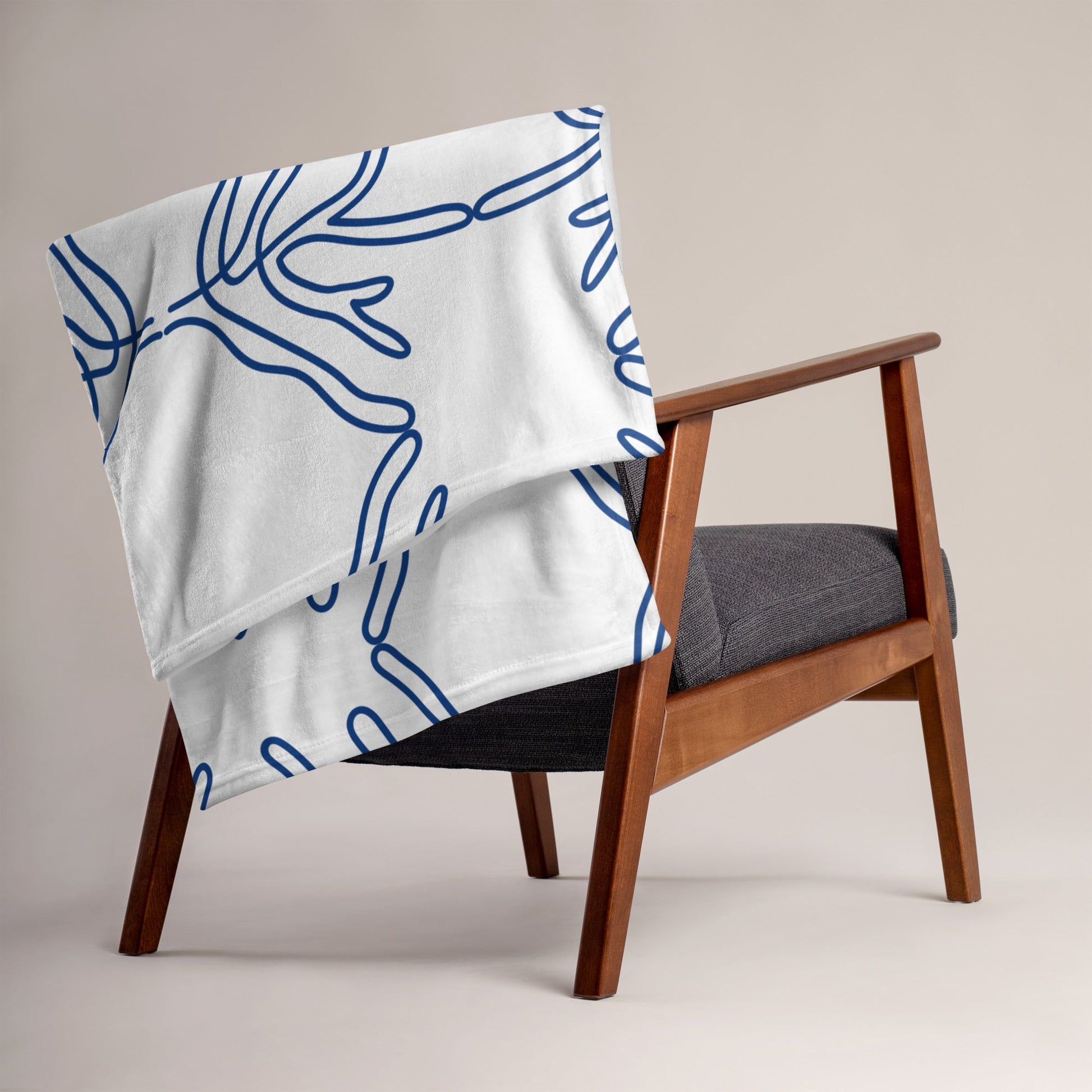 Light Grey and White Throw Blanket - JOYTOWNE LLC