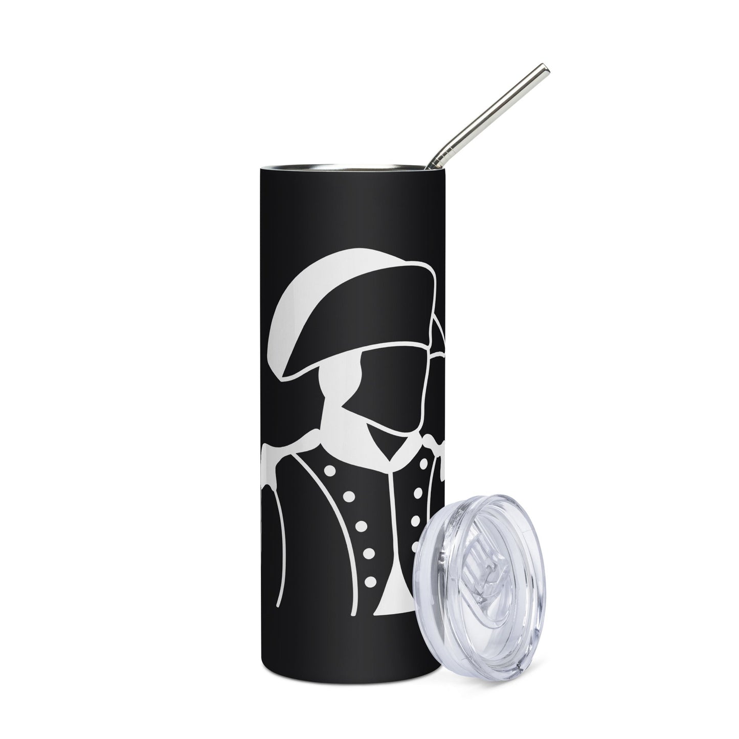 Patriot in Black and White Stainless steel tumbler - JOYTOWNE LLC