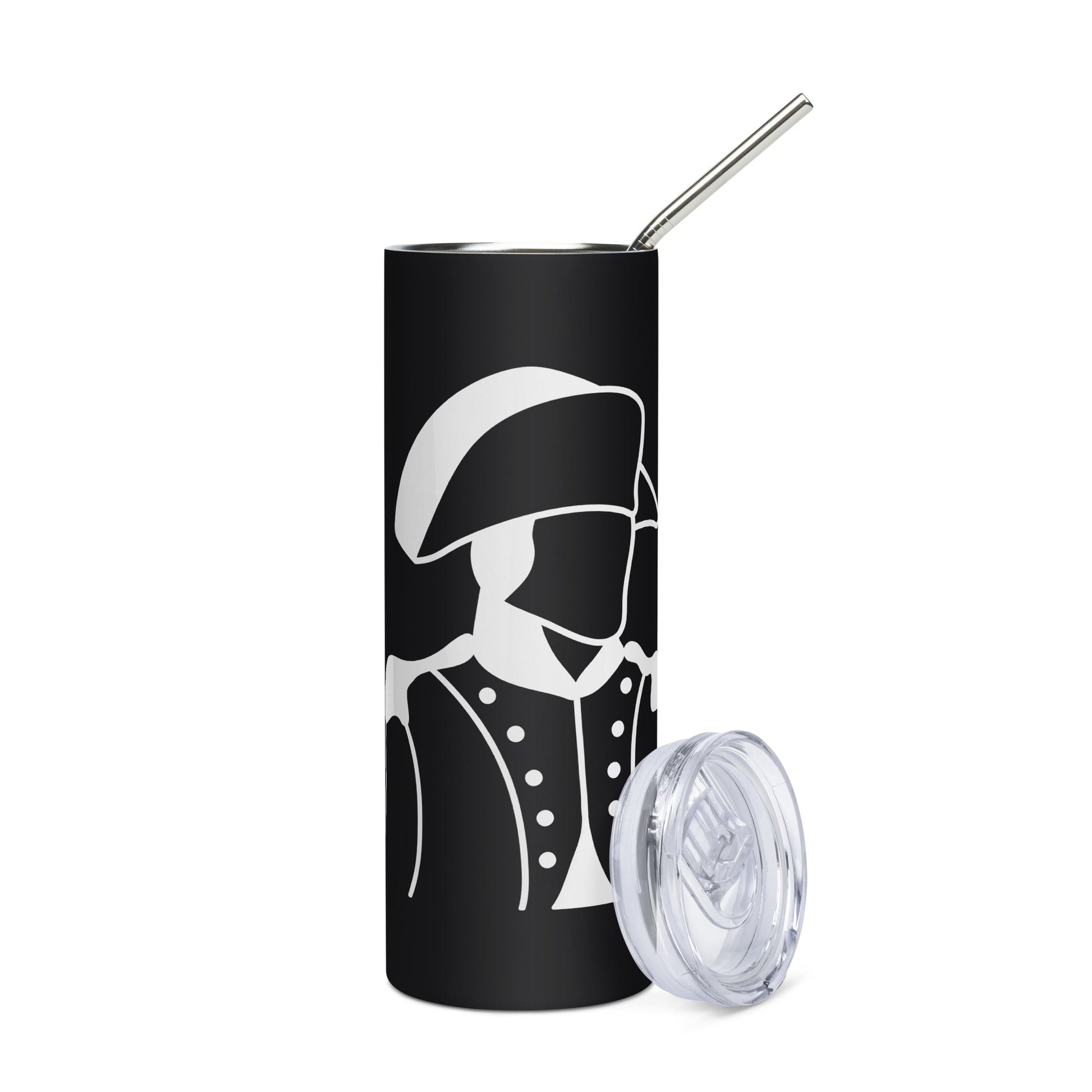 Patriot in Black and White Stainless steel tumbler - JOYTOWNE LLC